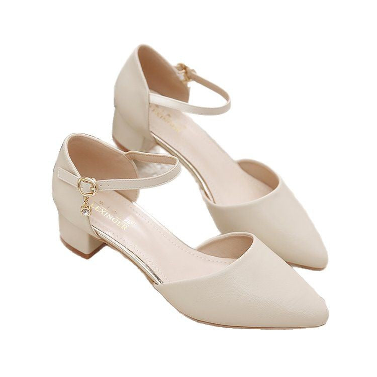 Women's Chunky Heel Pointed Toe Sandals