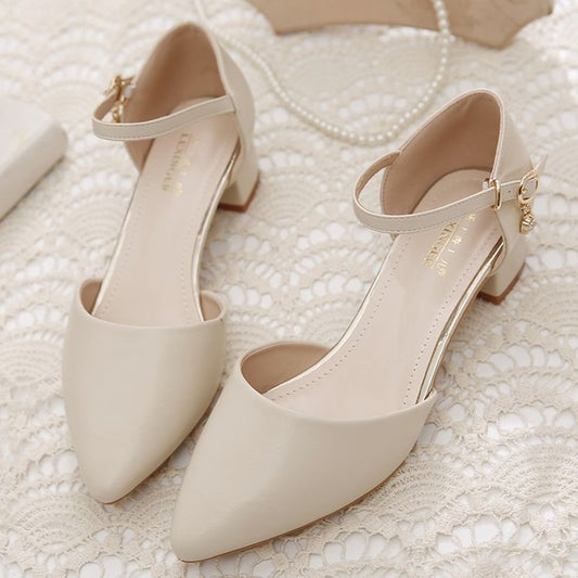 Women's Chunky Heel Pointed Toe Sandals