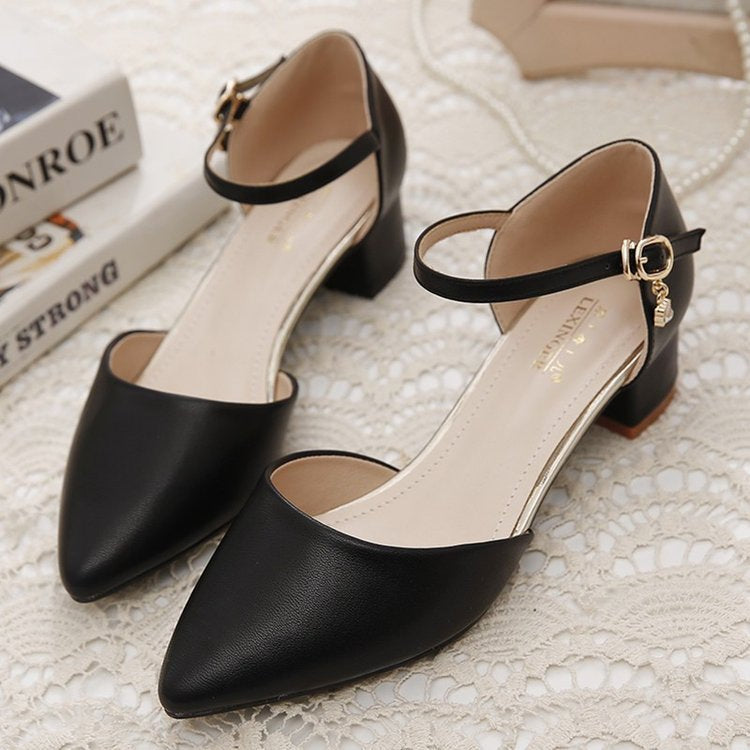 Women's Chunky Heel Pointed Toe Sandals